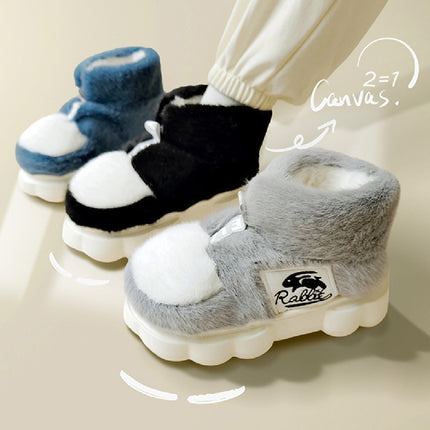 Ankle Wrap Cotton Slippers Women's Indoor Home