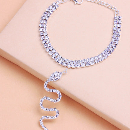 European And American Fashion Full Diamond Double Layer Feet Chain