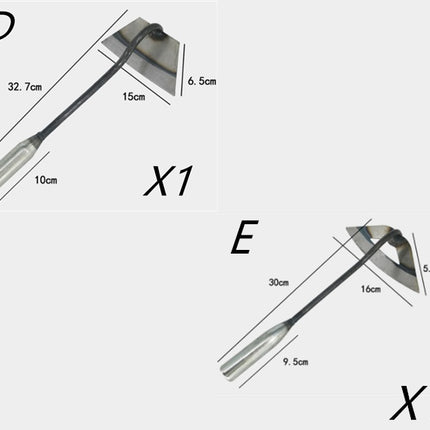 All-manganese Steel Gardening Hand-held Hoe All-steel Hardened Hollow Hoe