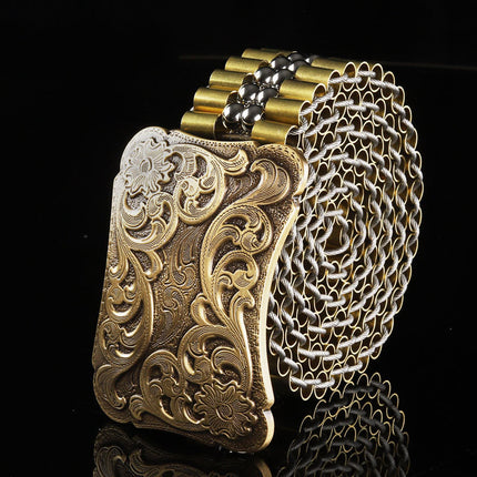 Men's Stainless Steel Self-defense Belt With Smooth Buckle