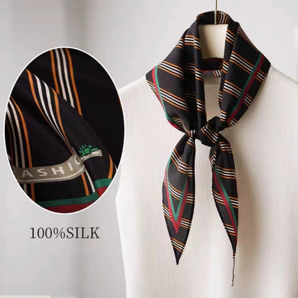 Diamond Neckerchief Crepe De Chine Scarf