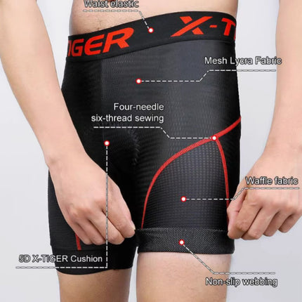 Men's Cycling Black Shorts Breathable