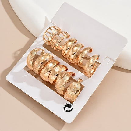 Lxalry Liquid Metal Fusion Stud Set  14K Gold   Silver Prism Earrings  Hypoallergenic 5-Size Jewelry For Everyday Elegance To Evening Glamour