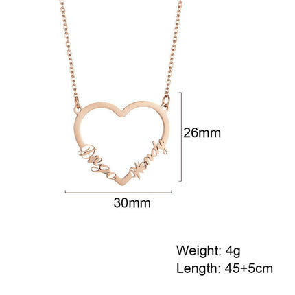 Love Sweater Lock Bone Chain Female Small Peach Heart