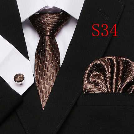 Paisley Series European And American Fashion Tie Three-piece Suit