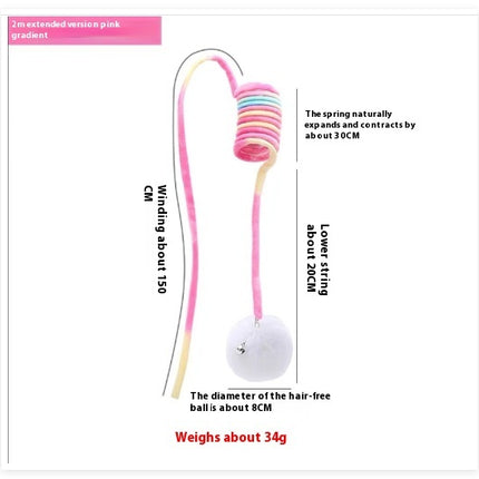 Cat Toy Self-Hi Sucker Spring Rabbit Hair Ball Interactive Play Pet Supplies Interactive Toys