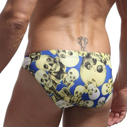 Printed Fashionable Low Waist Men's Youth Swimming Trunks