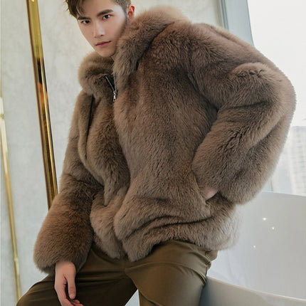 Wool Coat Hooded Thickened Jacket And Fleece