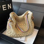 Colorful Shoulder Strap Beige