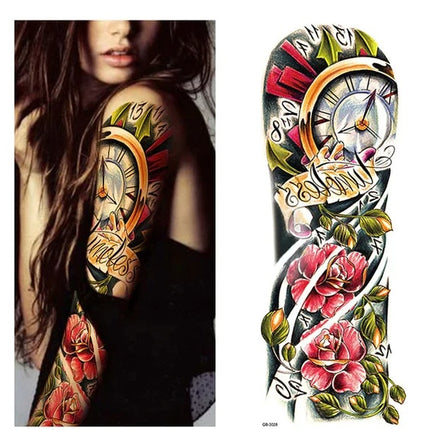 5 Stuks Groot Tydelike Liggaamskuns Arm Tattoo Plakker Mou Man Vrou Waterdig VSA
