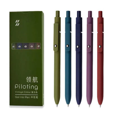Retro Color Press Neutral Student Office Brush Pen