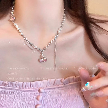 Candy Colored Dopamine Necklace Versatile For Women