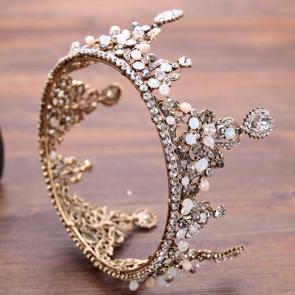 Troubykomstighede Rhinestone-allooi Retro Haarband Troujuwele Kroon