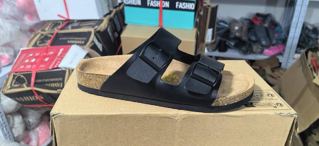 Leather Slippers Men's Summer New Sandals Outside Wear