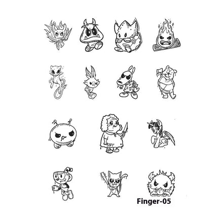 Herbal Juice Tattoo Sticker Sweat-proof Non-reflective Finger Niche Stickers