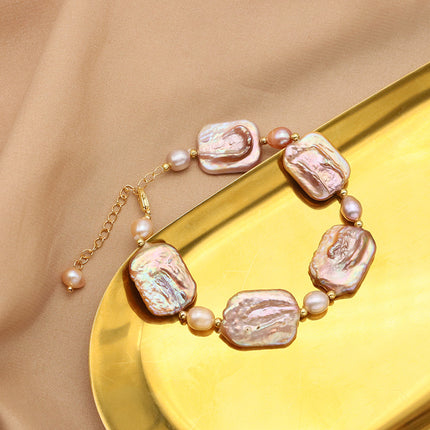 Eenvoudige En Elegante Natuur Pêrel Armband