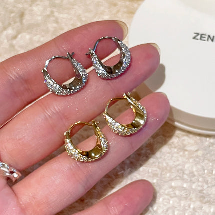 925 Silver Needle High-grade Zircon Earrings For Women