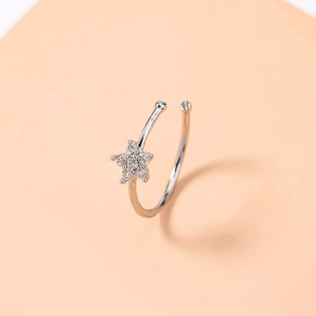 Insta Star Nose Ring Piercing Accessories Fashion Zircon Nose Nail Nose Decoration Female