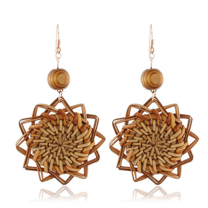 Rattan Handmade Bamboo Earrings Earrings Earrings Earrings Earrings