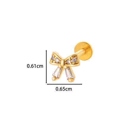 Stainless Steel Internal Thread Flat Bottom Rod Labret