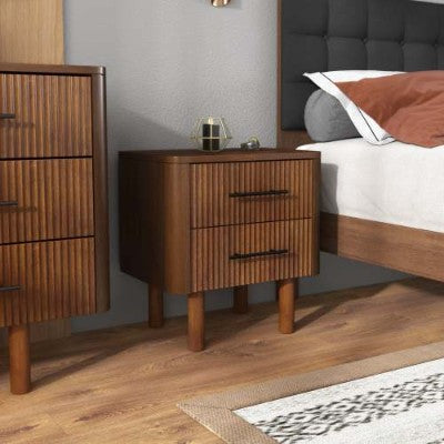Logan Middeleeuse Moderne Okkerneuthout Bedkassie Bedkassies Met 2 Laaie