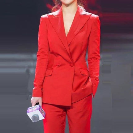 White Suit Two-piece Female Spring And Autumn Self-cultivation Work Clothes Professional Suit