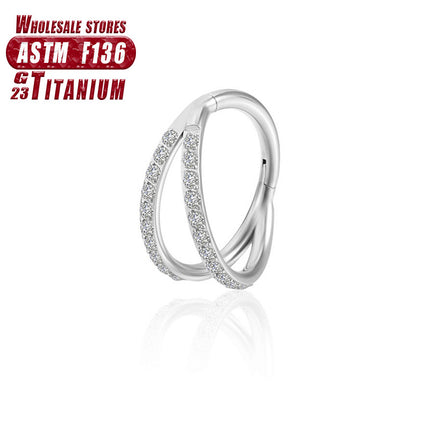 F136 Titaanlegeringvurk-neusring Menslike Liggaam Steek Ornament