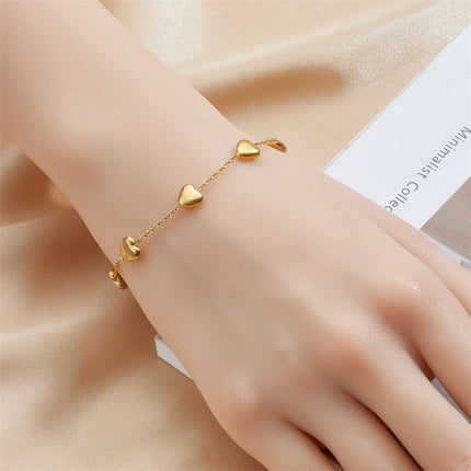 Koreaanse styl 3D Glansende Hart Armband Veelsydig En Alles-passend