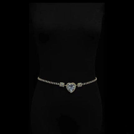 Rhinestone Love Waist Chain Female Sexy Metal Waist Chain