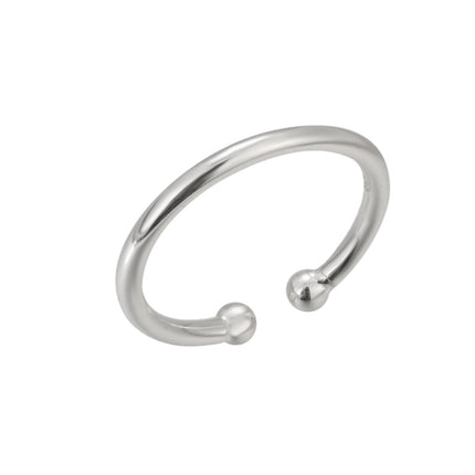 S925 Sterling Silwer Eenvoudige Armband Vroue Se Opening Toonring