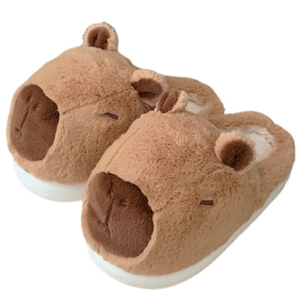 Tuis Warm Oulike Spotprent Capybara Katoen Pantoffels