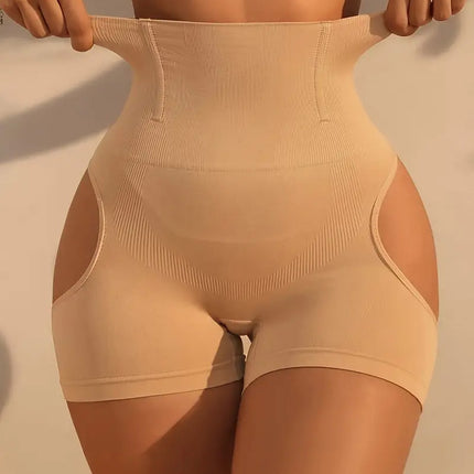 Hip Lifting Butt Exposed High Waist Plus Size Hip Beauty Cinched Bodycon Shaping Pants