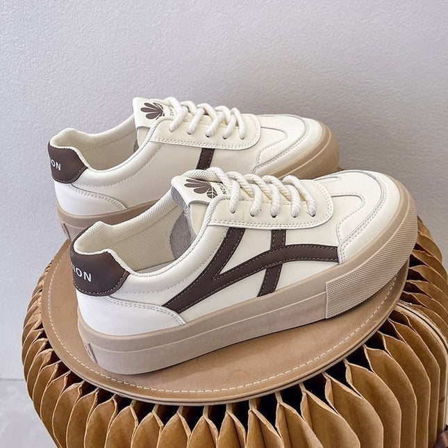 Platform Wit Skoene Dun En Alles-pas Informele Retro Sportbord Skoene Dameskoene