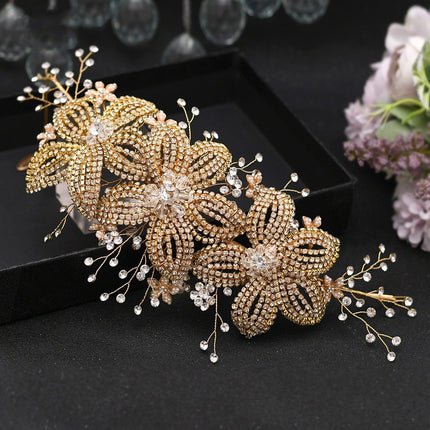 Strass Blad Handgemaakte Haarband Bruids Trou Hoofbedekking