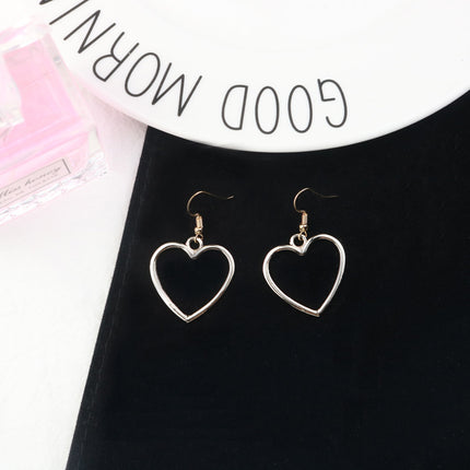 All-matching Hollow Five-pointed Star Chain Stud Earrings Simple Ladies
