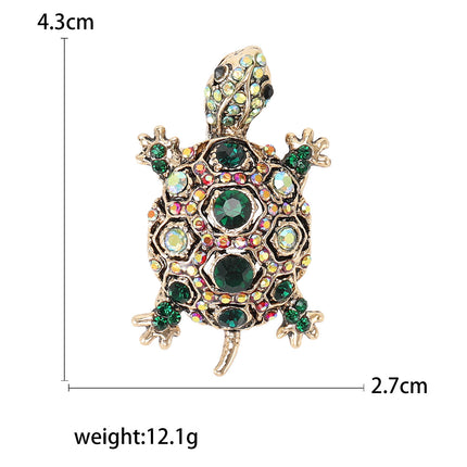 Mode Retro Strass Skilpad Brooch Kreatief