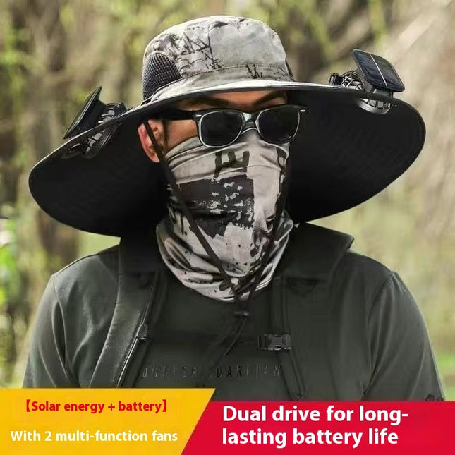 Twin Fan Cap Long Battery Life Large Mah Lithium Battery