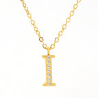 Golden I With Chain / 18k Gold Plating