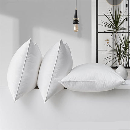 White goose feather pillow