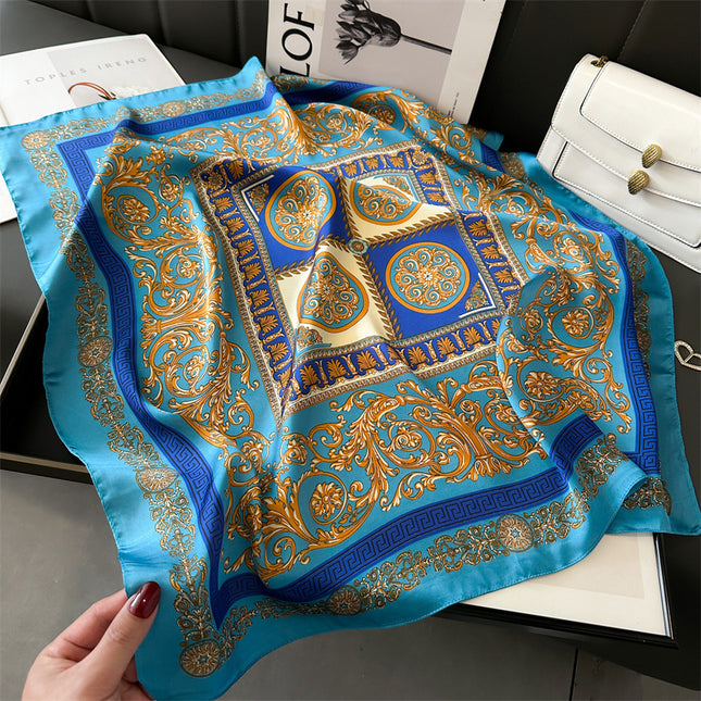 Light Luxury Temperament Silk Scarf 70cm Shawl For Women