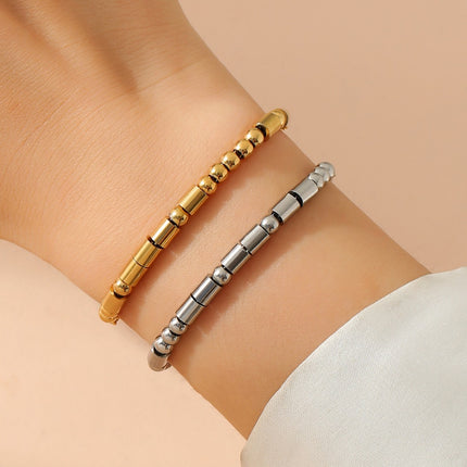 Vlekvrye Staal Morsekode Krale Armband