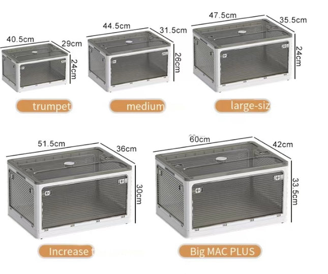 Multi-layer Large Capacity Plastic Storage Cabinet Foldableon Casters Drawer