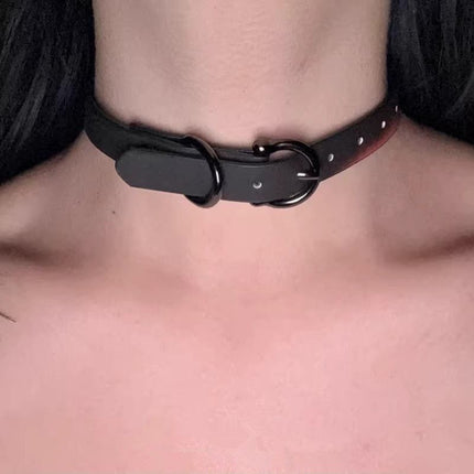 Meisiegroep-styl Subkultuur Leer Choker Halssnoer