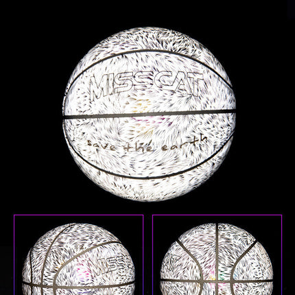 Glowing Luminous Fluorescent Basketball Night Game Basketball