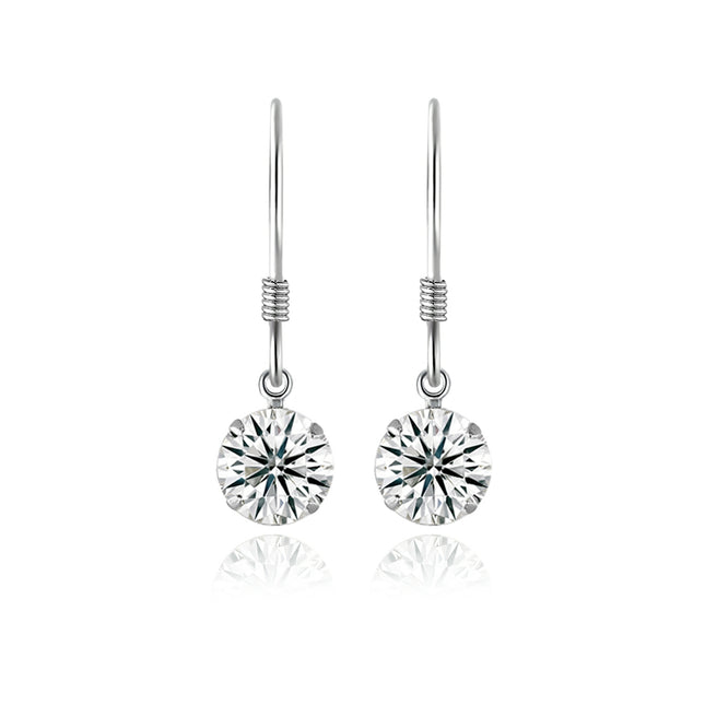 Top-quality Moissanite Luxury And Fashionable Light Luxury Jewelry Silver Stud Earrings S925 Silver Plated Platinum