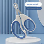 Pet Nail Clipper / White And Blue Round Hole
