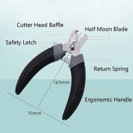 Stainless Steel Half Moon Blade Nailclippers Household Cat Claw Nail Cutters Beauty Clippers For Pets Cats Dog Supplies