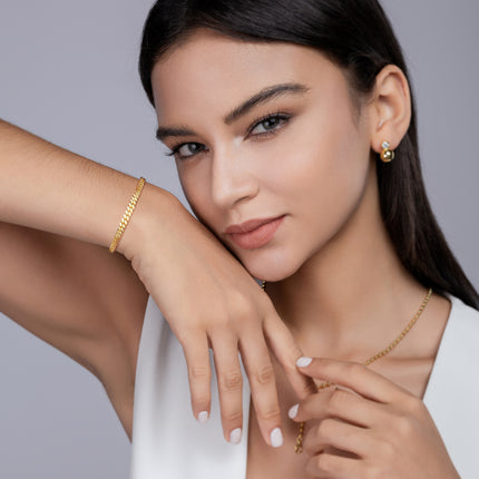 Set With Top-quality Moissanite, This Luxurious And Fashionable Light Luxury Trend Jewelry Silver Bracelet Is S925 Silver-plated With Gold