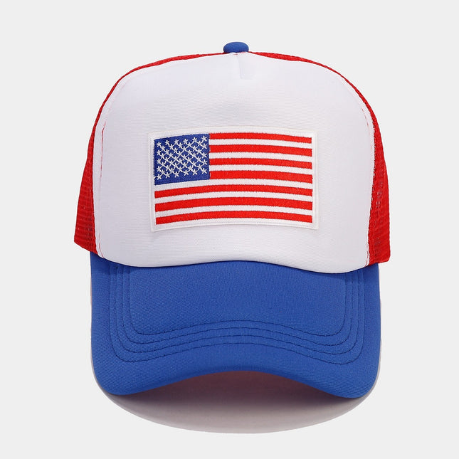 Red And Blue Contrast Mesh Breathable Space Cotton Baseball Cap