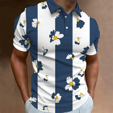 Men's Casual 3d Pattern Printed Short Sleeve